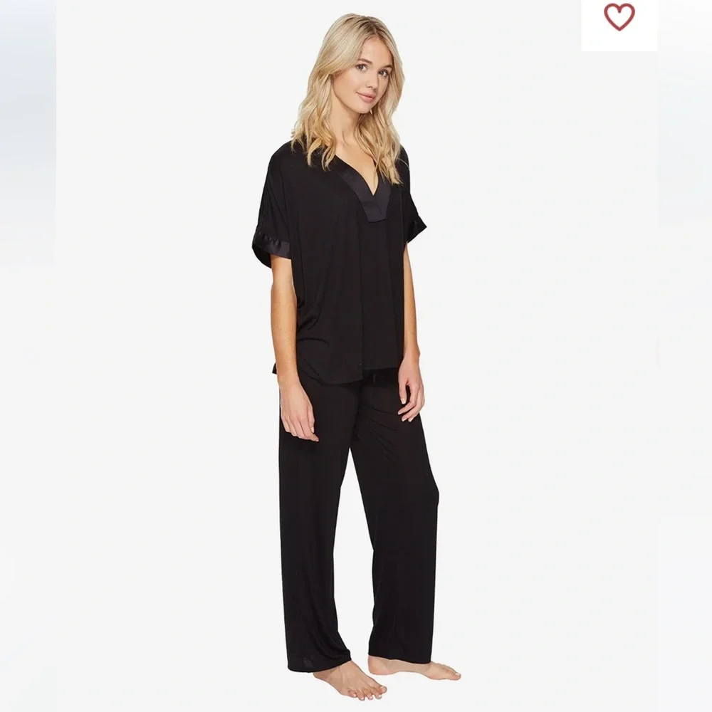 NEW NATORI CONGO DOLMAN KIMONO BLACK 2PC PJ SET - Picture 10 of 14